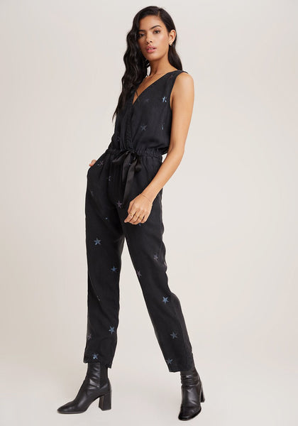 bella dahl tencel cross front star stamp jumpsuit