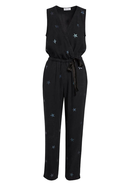 bella dahl tencel cross front star stamp jumpsuit