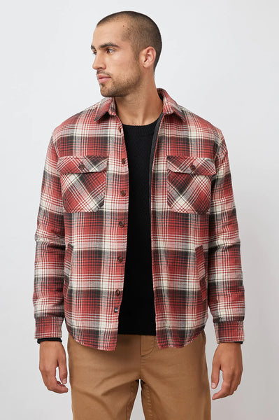 Rails Men's Worthing Shirt Jacket - Crimson Raven