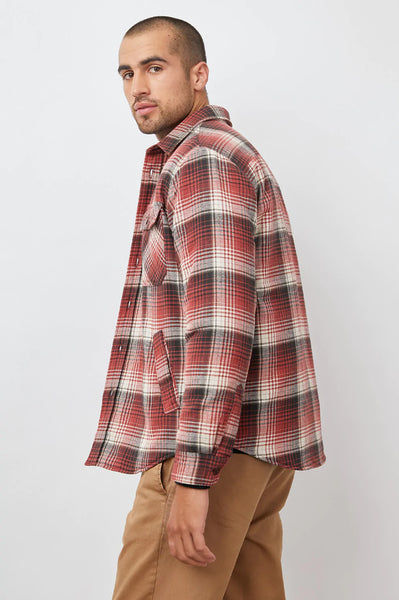 Rails Men's Worthing Shirt Jacket - Crimson Raven