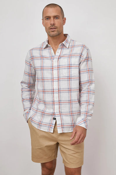 Rails Men's Wyatt L/S Shirt - Flag Blue Melange
