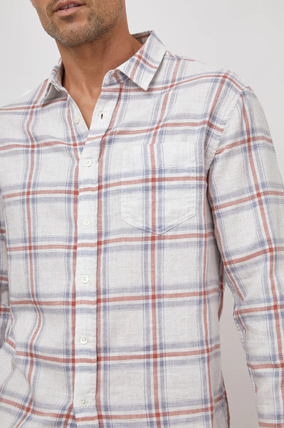 Rails Men's Wyatt L/S Shirt - Flag Blue Melange