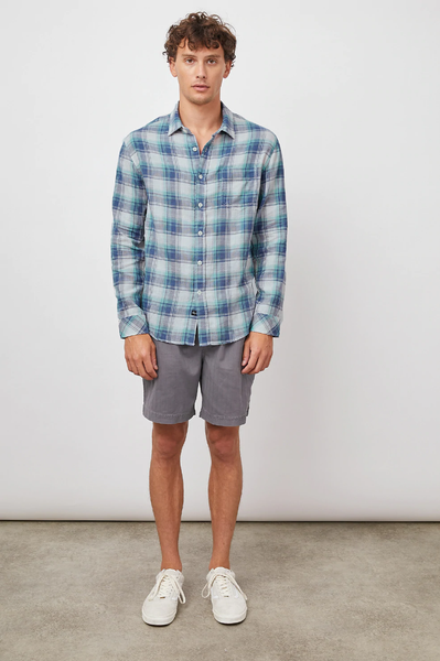 Rails Men's Wyatt L/S - Santorini Teal