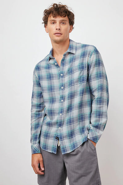 Rails Men's Wyatt L/S - Santorini Teal