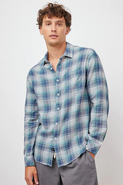 Rails Men's Wyatt L/S - Santorini Teal