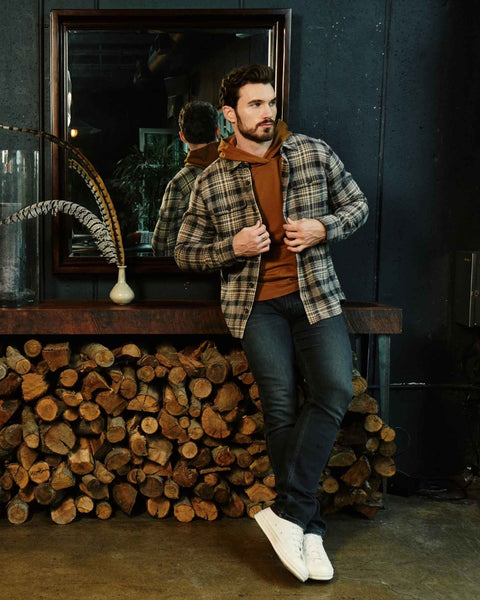 PAIGE Wilbur Overshirt - Dark Hillside