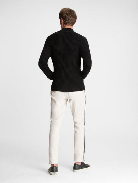 John Varvatos LINCOLN LS FULL ZIP MOCK Black