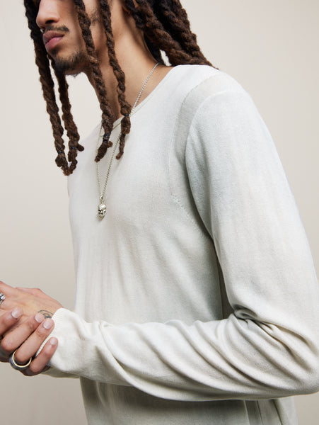 John Varvatos Hays Crew Neck Sweater - Reflection Grey
