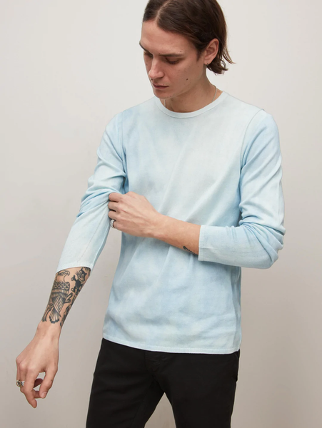 John Varvatos Hays Crew Neck Sweater - Pacific Blue