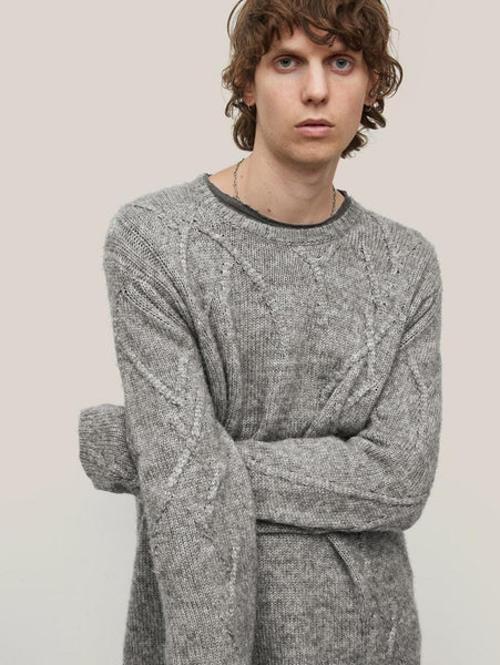 John Varvatos NOLANS Crewneck Sweater - Moon Shadow