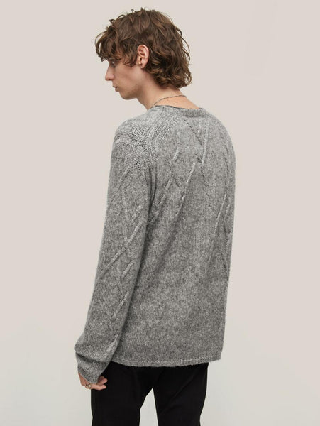 John Varvatos NOLANS Crewneck Sweater - Moon Shadow