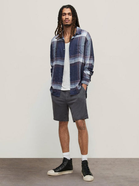 John Varvatos York French Terry Shorts - Deep Charcoal