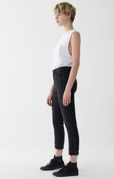 AGoldE Sophie Hi Rise Crop in Temple