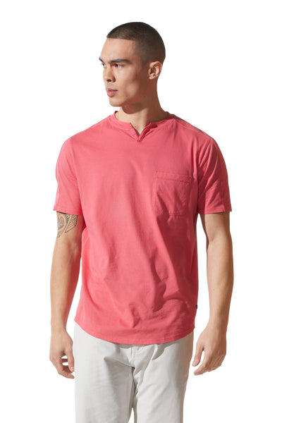 Good Man Brand SS Notch Neck Crew - Watermelon
