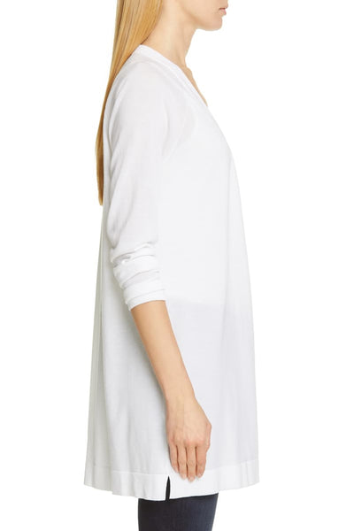 Eileen Fisher Simple Long Cardigan - White