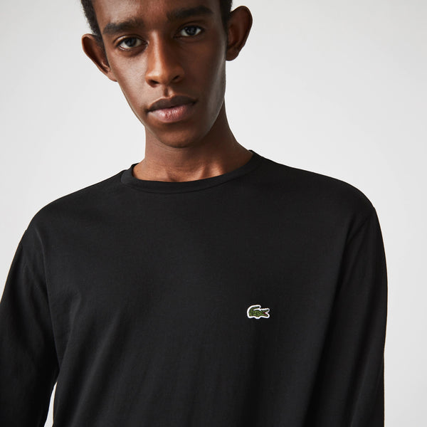 Lacoste Crew Neck Pima Cotton Jersey L/S T-shirt - Black