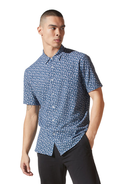 Good Man Brand Flex Pro Lite Jersey Printed S/S Soft Shirt - Lyon's Blue Daisy Pop