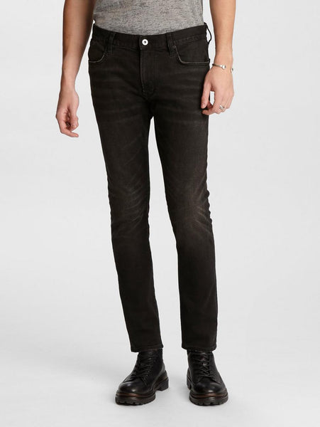 John Varvatos MATCHSTICK SKINNY JEAN - DARK RIDER  WASH Black