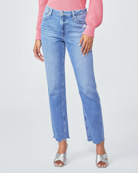 Paige Noella Straight 30” in Bodacious Distressed w Chill Hem