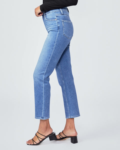 Paige Stella Straight Crop in Sea Water Distressed