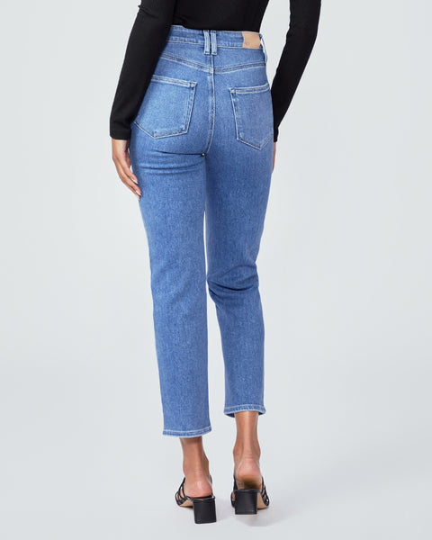 Paige Stella Straight Crop in Sea Water Distressed