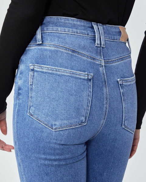 Paige Stella Straight Crop in Sea Water Distressed