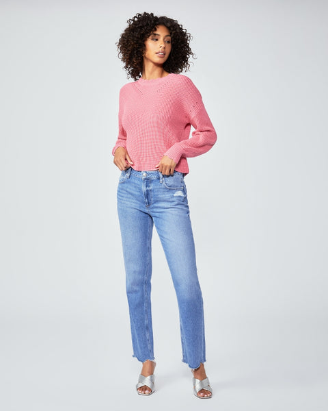 Paige Noella Straight 30” in Bodacious Distressed w Chill Hem