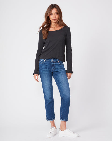 Paige Brigitte Midrise Slim Boyfriend Jean in Roam