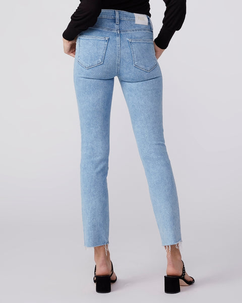 Paige Cindy Hi Rise Straight w raw Hem in Park Avenue