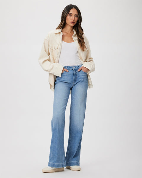 Paige Leenah 32" Hi Waist Sleek Wide Leg in Nightingale