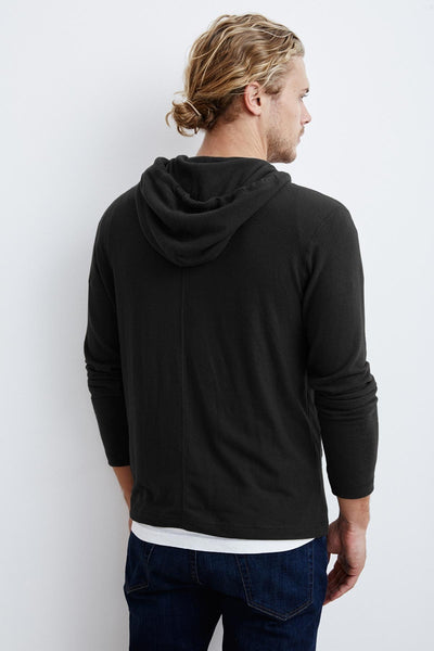 Velvet Men's Cozy Jersey Zip Hoody Loudon01 Black