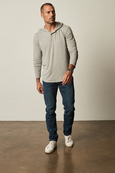 Velvet Men's Byrd02 Cozy Jersey Hoody - Medium Heather Grey