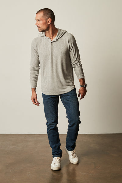 Velvet Men's Byrd02 Cozy Jersey Hoody - Medium Heather Grey