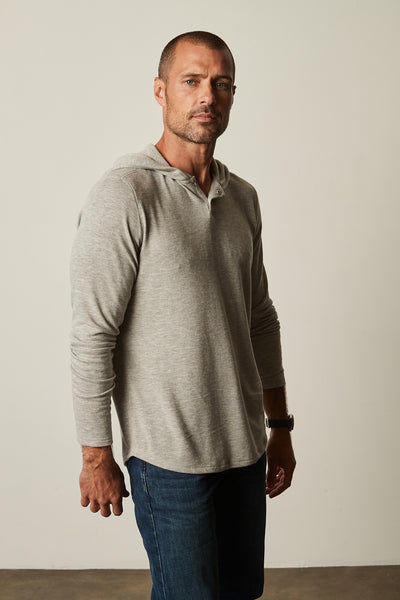 Velvet Men's Byrd02 Cozy Jersey Hoody - Medium Heather Grey