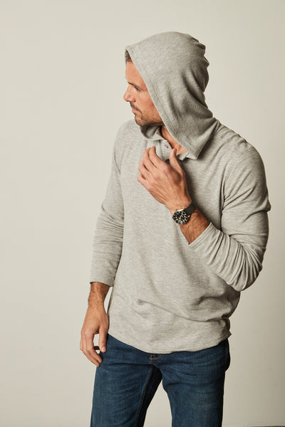 Velvet Men's Byrd02 Cozy Jersey Hoody - Medium Heather Grey
