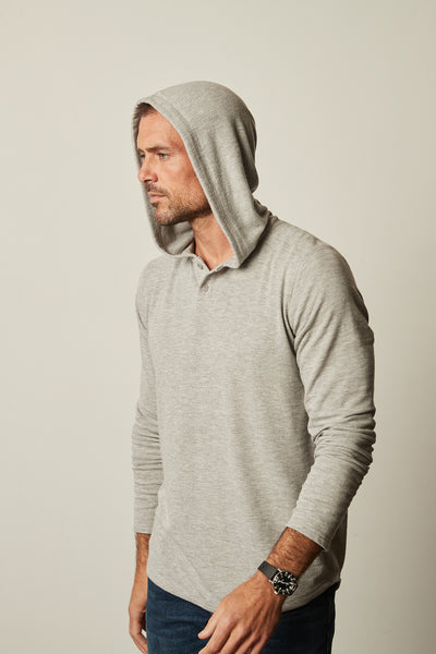 Velvet Men's Byrd02 Cozy Jersey Hoody - Medium Heather Grey
