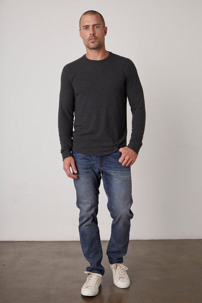 Velvet Men's Bronson01 Cozy Jersey Top - Anthracite