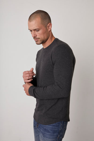 Velvet Men's Bronson01 Cozy Jersey Top - Anthracite