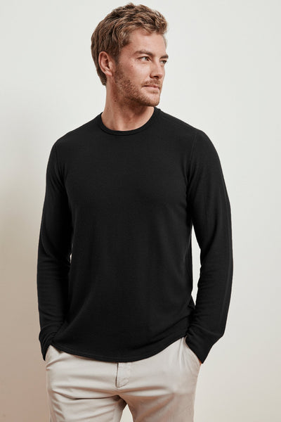 Velvet Men's Bronson01 Cozy Jersey Top - Black