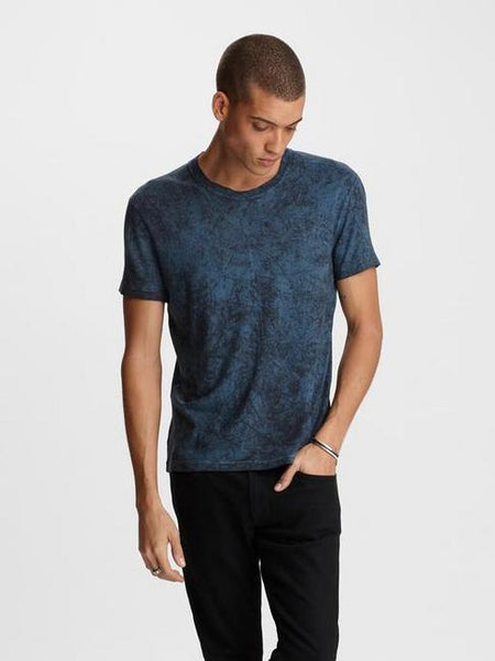 John Varvatos HILLSBORO SS CREW NECK - Cosmos Blue