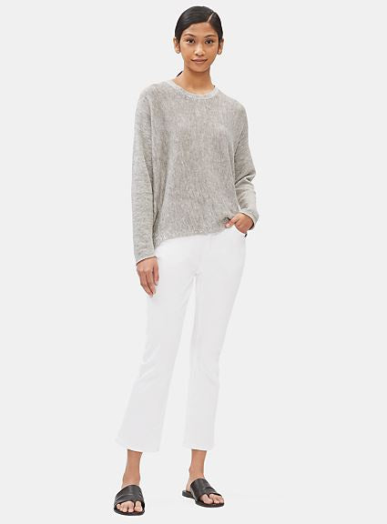Eileen Fisher Cropped Jean in White