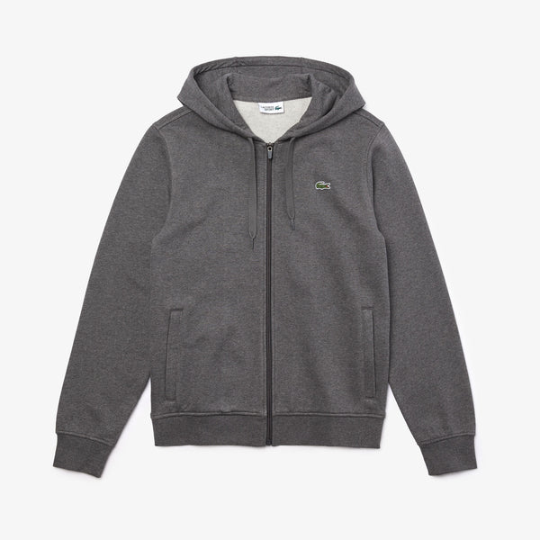Lacoste SPORT Hooded Lightweight Bi-material Sweatshirt - Dark Grey