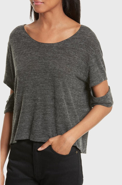 IRO Ilean Cutout Tee - Anthracite