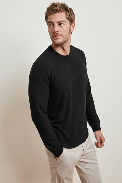 Velvet Men's Bronson01 Cozy Jersey Top - Black