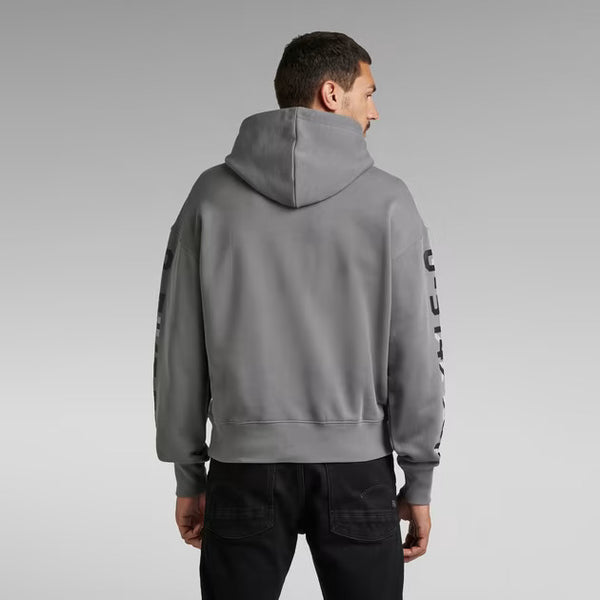 G-STAR Sleeve Graphics Loose Hooded - Granite