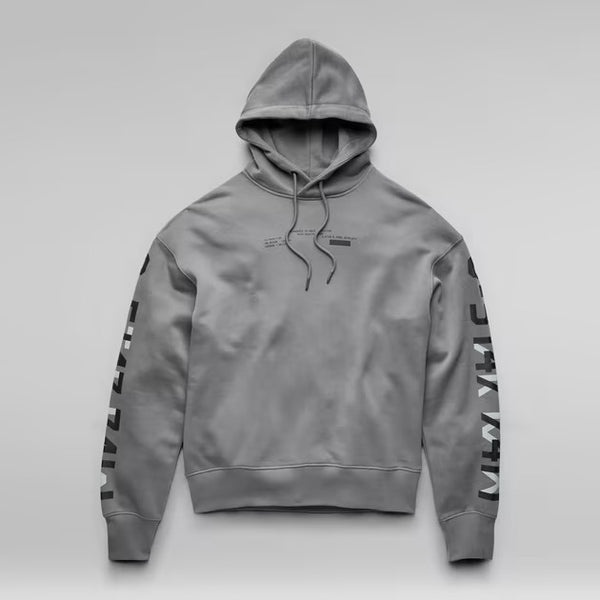 G-STAR Sleeve Graphics Loose Hooded - Granite
