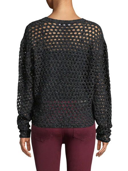 IRO Monterro Knit Mesh Sweater - Black