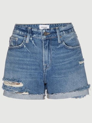 FRAME Le Grand Garcon Short in Montgrove Rips