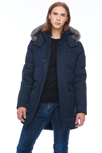 Moose Knuckles Men's Big Ridge Parka True Navy w/Frost Fox