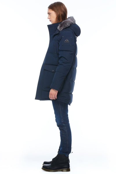 Moose Knuckles Men's Big Ridge Parka True Navy w/Frost Fox